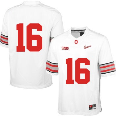 Ohio State Buckeyes Men's Only Number #16 White Authentic Nike Diamond Quest College NCAA Stitched Football Jersey EJ19A63IH